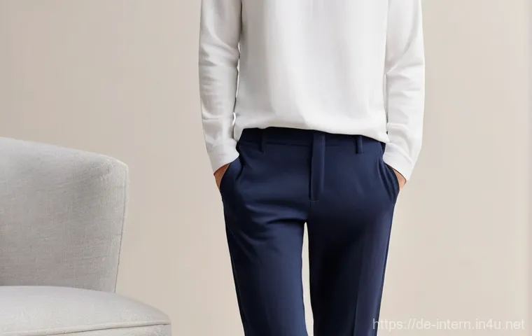 위염 자가 진단법 - **Prompt 1: Subtle Stomach Awareness**
    A person, in their late 20s to early 30s, stands or sits ...